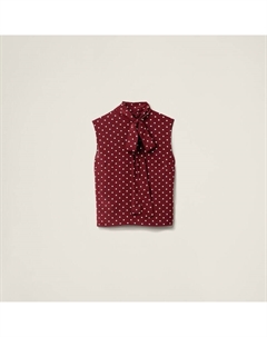 Топ из крепдешина, красный Miu miu