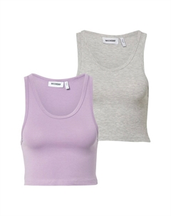 Майка Top, цвет mottled grey/light purple Weekday
