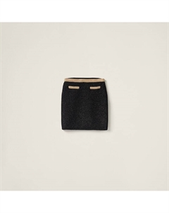 Юбка из ламе, черный Miu miu