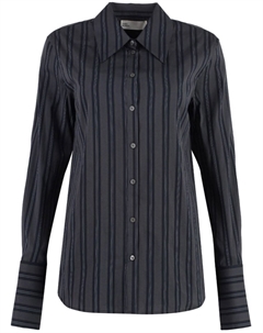 Рубашка в полоску, серый Tory burch