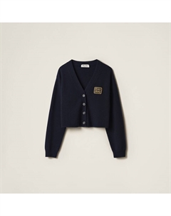 Кашемировый кардиган, синий Miu miu