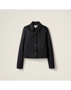 Прямой бархатный жакет, черный Miu miu