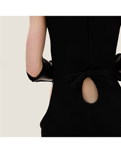 Платье из корзинчатой ткани, черный Miu miu