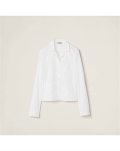 Рубашка из поплина, белый Miu miu