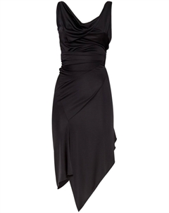 Платье миди с воротником-хомутом, черный Dsquared2