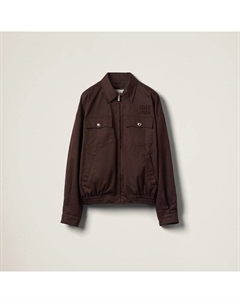 Куртка из стираного габардина, коричневый Miu miu