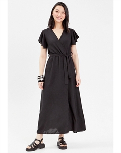 Платье макси LANGES AUSGESTELLTES MIT WICKELOPTIK, черный Cache cache