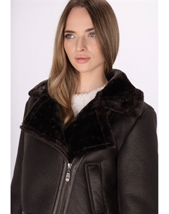 Куртка из искусственной кожи, темно-коричневый Dreimaster