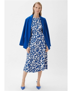 Дневное платье FLIESSENDES MIT ALL-OVER-PRINT, темно-синий Comma,