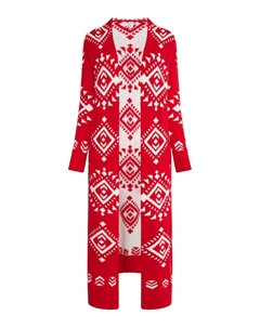 Кардиган LONG LOMASI, красный Izia