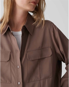 Блузка на пуговицах LANGARMBLUSE FLARA, коричневый Opus