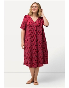 Платье из джерси POLKA DOT V-NECK, светло-розовый Ulla popken