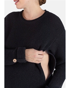 Платье-джемпер MATERNITY AND NURSING WITH FRENCH OLIVE TREE BUTTONS HONEY, черный Cache coeur