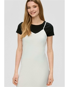 Дневное платье FLIESSENDES MIT SPAGHETTI-TRÄGERN, кремовый Qs