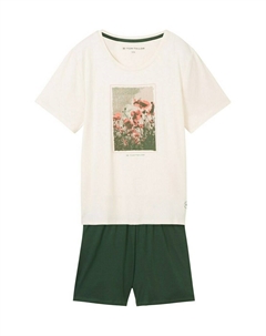 Пижамный комплект KURZ-MIT SET, белый Tom tailor