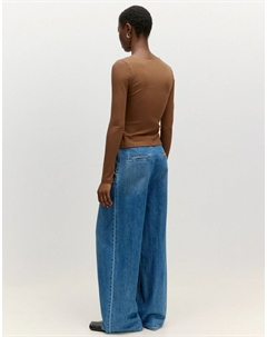 Топ с длинными рукавами RUFINA, коричневый Edited