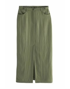 Юбка макси UTILITY WITH CENTRE SLIT- REGULAR FIT, зеленый Next