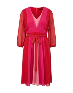 Дневное платье MIT BINDEGÜRTEL, красный Comma,