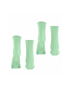 Носки 2ER PACK FEINSTE UNIFARBEN MIT ROLLRAND, светло-зеленый Esprit