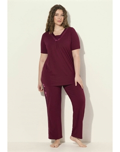 Пижамный комплект DETAIL TWO-PIECE SET, Бордо Ulla popken