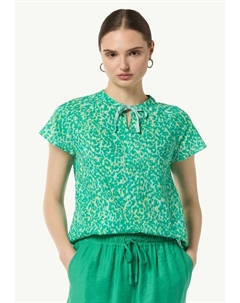 Блуза MIT ALL-OVER-PRINT, зеленый Comma casual identity