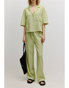 Блузка на пуговицах, зеленый Edited