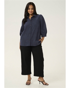 Блузка на пуговицах VERANA, темно-синий Kaffe curve
