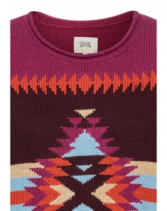 Джемпер MIT EINGEARBEITETEN MUSTERN, фиолетовый Camel active