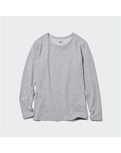 Лонгслив Heattech Extra Warm Cotton, серый Uniqlo