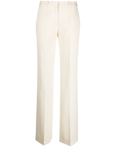 Шерстяные брюки прямого кроя, белый Del core