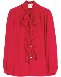 Крепдешиновая рубашка, красный Valentino garavani