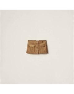 Замшевая юбка, коричневый Miu miu