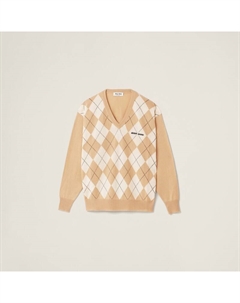 Кашемировый свитер, коричневый Miu miu