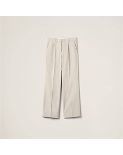 Брюки из поплина, бежевый Miu miu