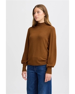 Пуловер Strick, коричневый Ichi