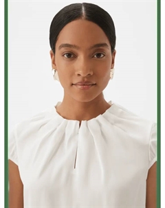 Блуза kurzarm, кремовый Comma,