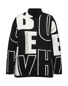 Пуловер, черный Ulla popken