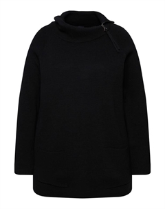 Пуловер, черный Ulla popken