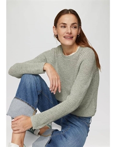 Пуловер Strick langarm, зеленый Qs