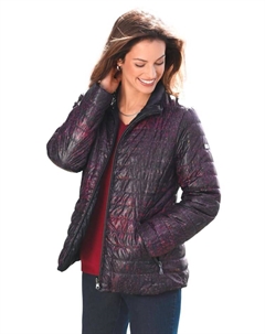 Пуховик, цвет pink/schwarz/gemustert Goldner