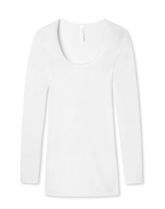 Лонгслив Feinripp Luxury, белый Schiesser