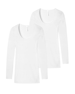 Лонгслив Feinripp Luxury, белый Schiesser