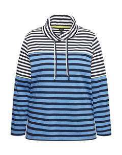 Лонгслив, синий Ulla popken