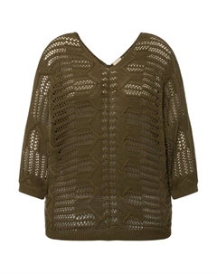 Пуловер, цвет dunkles olive Ulla popken