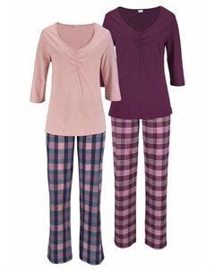 Пижама, цвет rosa-kariert, bordeaux-kariert Vivance dreams