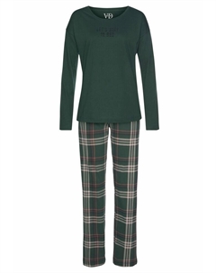 Пижама, цвет dunkelgrün-kariert Vivance dreams