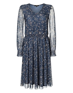 Длинное платье, темно-синий More&more