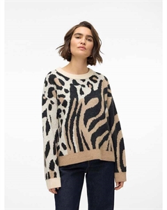 Пуловер, цвет hellbraun/schwarz Vero moda