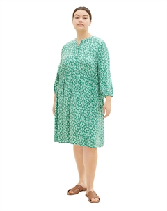 Длинное платье, цвет grün/weiß Tom tailor