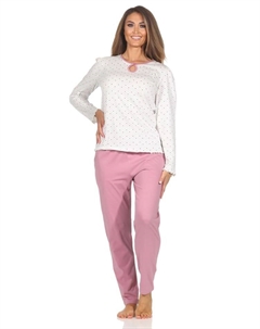 Пижама Langarm Tupfen Punkte Optik, цвет altrose Normann